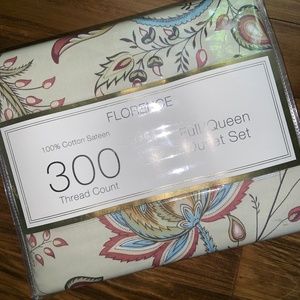 CLEARANCE Florence Floral Cotton Sateen F/Q Duvet Set